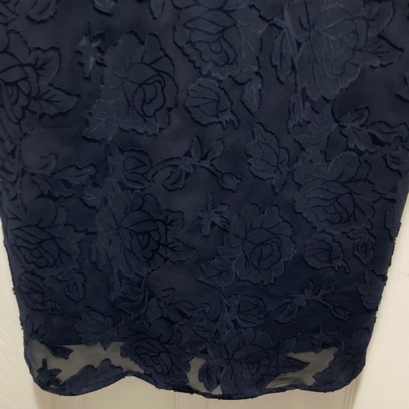 Host Pick! 👗Anthropologie Navy Brocade Midi Dress, 14 - Picture 7 of 10